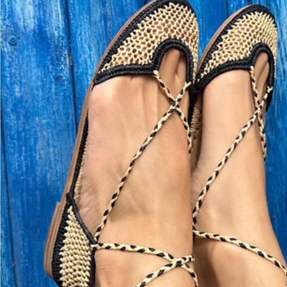 Women’s Moroccan Raffia Sandals NWOT - Picture 4 of 4